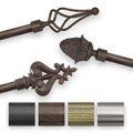 Finishing Touch 28 to 48-inch Single Adjustable Curtain Rod Set