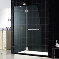 DreamLine Aqua Lux 45x72 Clear Glass and Chrome Shower Door