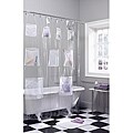 Mesh Pockets Vinyl Shower Curtain