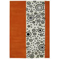 Alliyah Handmade Rust Abstract New Zealand Blend Wool Rug (8' x 10')