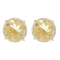 Zoe B 10k Yellow Gold Citrine Stud Earrings