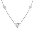 14k White Gold 1 1/5ct TDW Certified Diamond Necklace (D, I1)