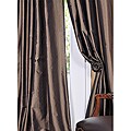 Solid Faux Silk Taffeta Mushroom 96-inch Curtain Panel