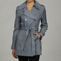 DKNY Women's Missy Water Repellent Spring Trench Coat