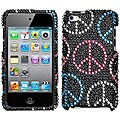 Apple iPod Touch 4 Peace Rhinestone Case