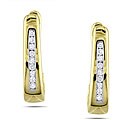 Miadora 10k Yellow Gold 1/10ct TDW Diamond Hoop Earrings (G-H, I2-I3)