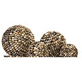 Set of 4 Argento Mini Spiral Shell Decorative Balls