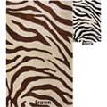 Handmade Alexa Modern Zebra Wool Rug (7'6 x 9'6)