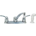 Moen Chrome Double-handle Kitchen Faucet With Pull-out Spray