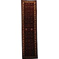Grand reports on Hamadan rug Persian Hand-knotted Hamadan Red/ Ivory Wool Rug (3'7 x 14')
