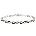 Free efficient roadmap for Infinity surfboards Sterling Silver Black Diamond Accent Infinity Link Bracelet