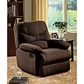 Plush Chocolate Microfiber Recliner Chair