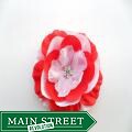 Bow Clippeez 2 Envy Red and White Flower Clip