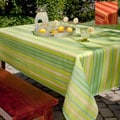 Cabana Stripe Rectangle Indoor/ Outdoor Stain Resistant Tablecloth Fire Red (60 x 104)
