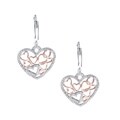 Sterling Silver 1/4ct TDW Diamond Heart Earrings (I-J, I2-I3)