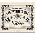 Inkadinkado Wood Mounted Rubber Stamp - Valentines Day Label