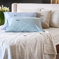 Reflections Distressed Stripe Sateen 300 Thread Count Queen-size Sheet Set