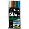 Tombow Landscape Dual Brush Pen Set (Pack of 6)