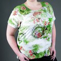Rochelle Women's Plus Size Floral Short-sleeve Top
