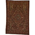 Persian Hand-knotted Baktiari Red/ Ivory Wool Rug (6'10 x 10'1)