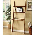 Mahogany 3-tier Leaning Laptop Shelf
