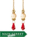 Ardent Designs 14k Gold Fill 'Mi Corazon' Mother of Pearl/ Crystal Earrings