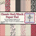 Classic Red/ Black Scrapbook Paper Pad