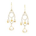 Zoe B 14k Gold over Sterling Silver Citrine Chandelier Earrings