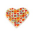 Free correlative guideline for red plates Peggy Karr Glass 10-inch Heart Plate