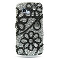 LG Neon II Black Flower Rhinestone Case