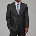 Tommy Hilfiger Men's Grey Pinstripe 2-button Wool Suit