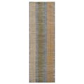 Hand-tufted Painterly Grey Stripe Wool Rug (2'6 x 8')