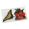 Beneficial guidepost for rectangular plates Peggy Karr Glass 'Butterfly Garden' 10-inch Tray