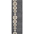 Hand-tufted Dazed Charcoal Wool Rug (2'6 x 8')