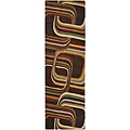Hand-tufted Mayflower Brown/ Gold Wool Rug (3' x 12')