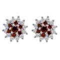 Sterling Silver 1/2ct TDW Diamond Flower Earring
