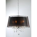 'Hillcrest' Dual-shade 4-light Chrome Chandelier