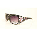 Airwalk Women's 'Swell' Black with Flower Detail Fashion Sunglasses