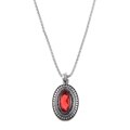 Hermosa Silvertone Created Stone Fashion Necklace