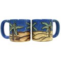Set of 2 Mara Stoneware 16-oz Desert Palm Mugs (Mexico)