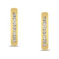 10k Yellow Gold 1/4ct TW Diamond Cuff Earrings (G-H, I2-I3)
