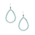 Zoe B 14K Gold Gemstone Bead Teardrop Hoop Earring