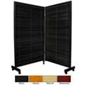 Wooden 5-foot 2-panel Shutter Folding Room Divider (China)