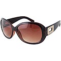 XOXO Women's Brown Horn Subway Sunglasses
