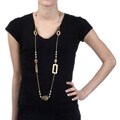 Alexa Starr Long Goldtone Rutilated Quartz Necklace