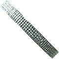 Sterling Silver White Crystal Bangle Bracelet