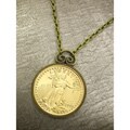 American Coin Treasures Double Eagle 1933 Gold Piece Replica Pendant