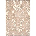 Hand-woven Ultimate Beige/ Cream Shag Rug (5'3 x 7'6)
