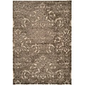 Hand-woven Ultimate Smoke/ Beige Shag Rug (8' x 10')