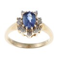 Encore by Le Vian 14k Gold Sapphire and 3/10ct TDW Diamond Ring (M-N, SI2-SI3)